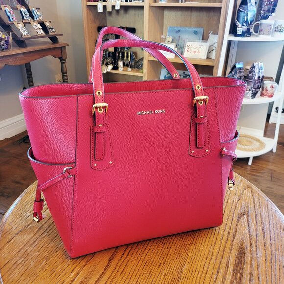 Michael Kors large red leather bag - Picture 1 of 9